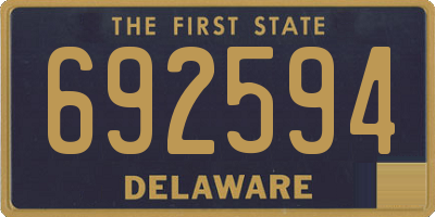 DE license plate 692594