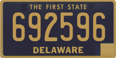 DE license plate 692596