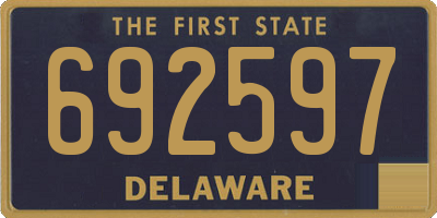 DE license plate 692597