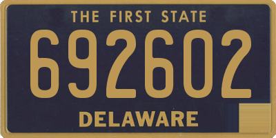 DE license plate 692602