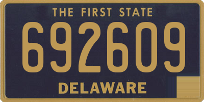 DE license plate 692609