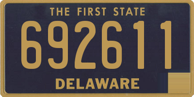 DE license plate 692611