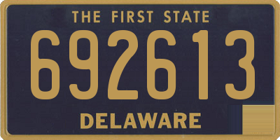 DE license plate 692613