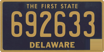 DE license plate 692633