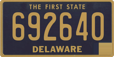 DE license plate 692640