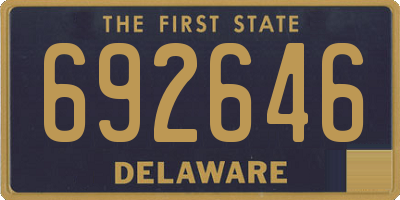 DE license plate 692646