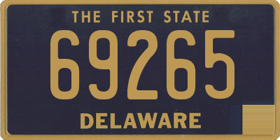 DE license plate 69265