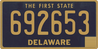 DE license plate 692653