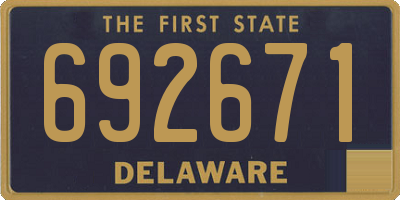 DE license plate 692671