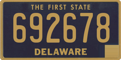 DE license plate 692678