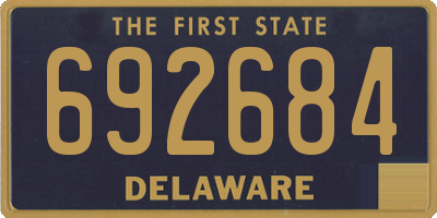 DE license plate 692684