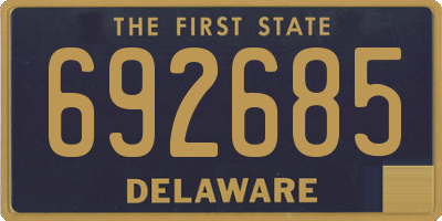 DE license plate 692685
