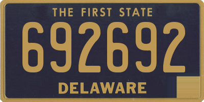 DE license plate 692692