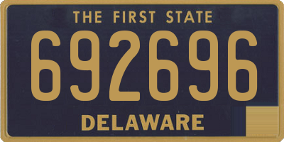 DE license plate 692696