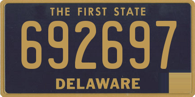 DE license plate 692697
