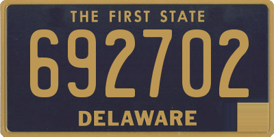 DE license plate 692702