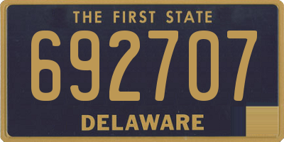 DE license plate 692707