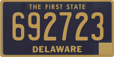 DE license plate 692723