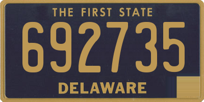 DE license plate 692735