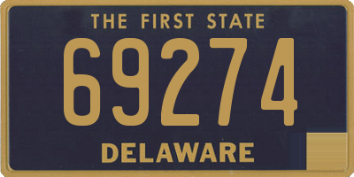 DE license plate 69274