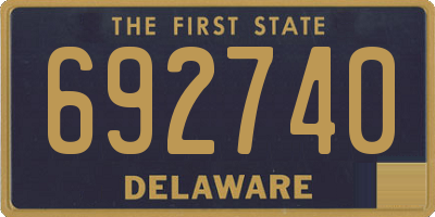 DE license plate 692740