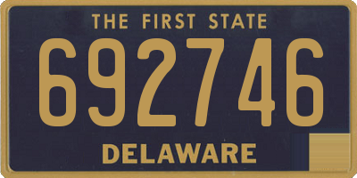 DE license plate 692746