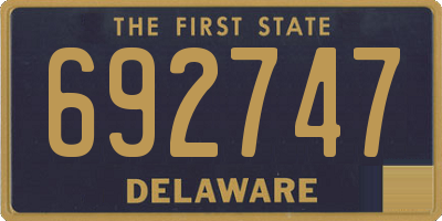 DE license plate 692747