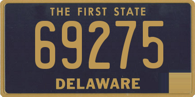 DE license plate 69275