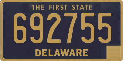 DE license plate 692755
