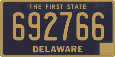 DE license plate 692766