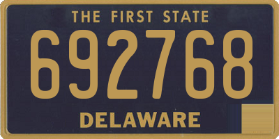 DE license plate 692768