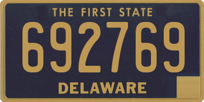 DE license plate 692769