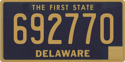 DE license plate 692770