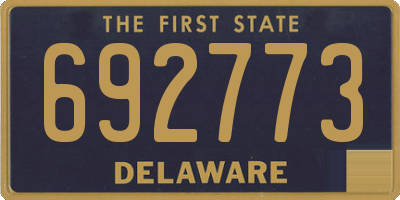 DE license plate 692773