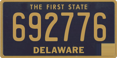 DE license plate 692776