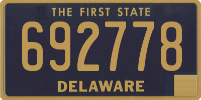 DE license plate 692778