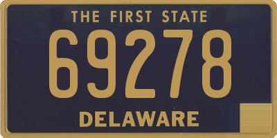 DE license plate 69278