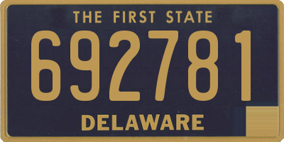 DE license plate 692781