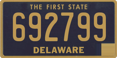 DE license plate 692799