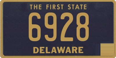 DE license plate 6928