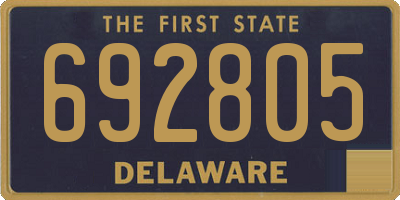 DE license plate 692805