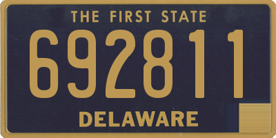 DE license plate 692811