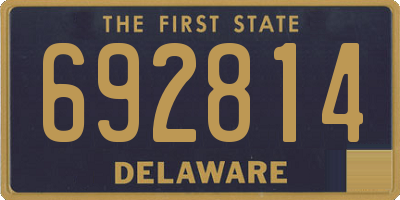 DE license plate 692814