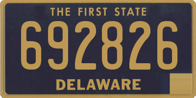 DE license plate 692826