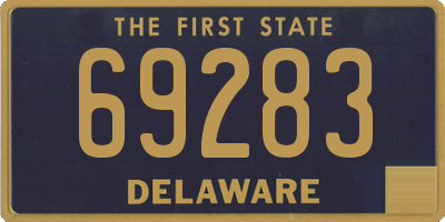 DE license plate 69283