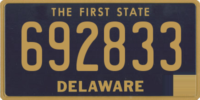 DE license plate 692833