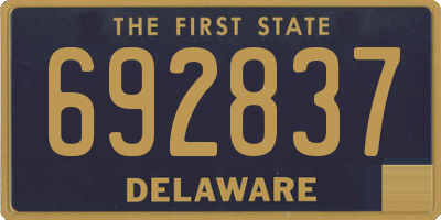 DE license plate 692837