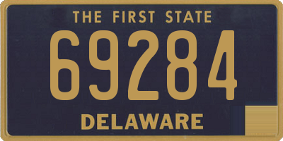 DE license plate 69284
