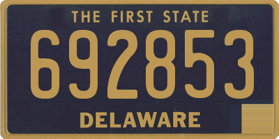 DE license plate 692853