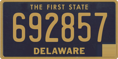 DE license plate 692857